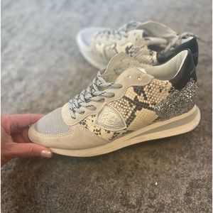 Philippe Model Trainers-Tropez X Reptile Glitter Sneakers
